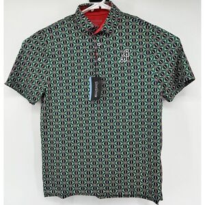 Good Good Golf Poly Blend Short Sleeve Polo Shirt Multicolored Men's Small NWT